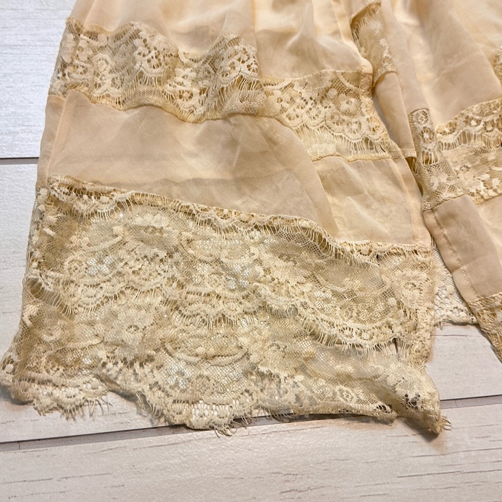 ASOS Cream Lace Detail Robe - Picture 4 of 10